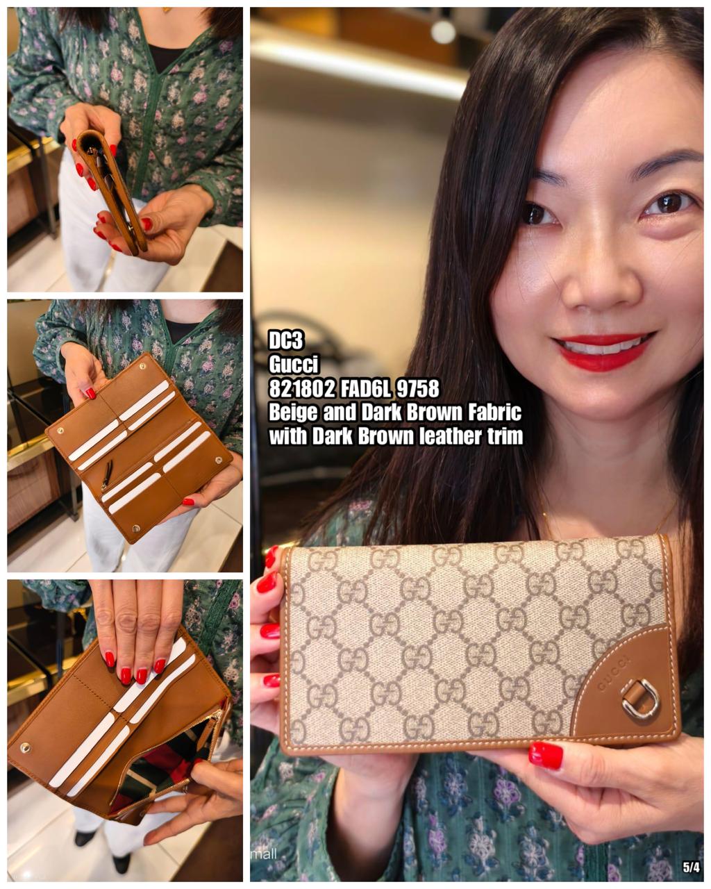 PRE-ORDER DC3 GUCCI 821802 FAD6L 9758 WALLET