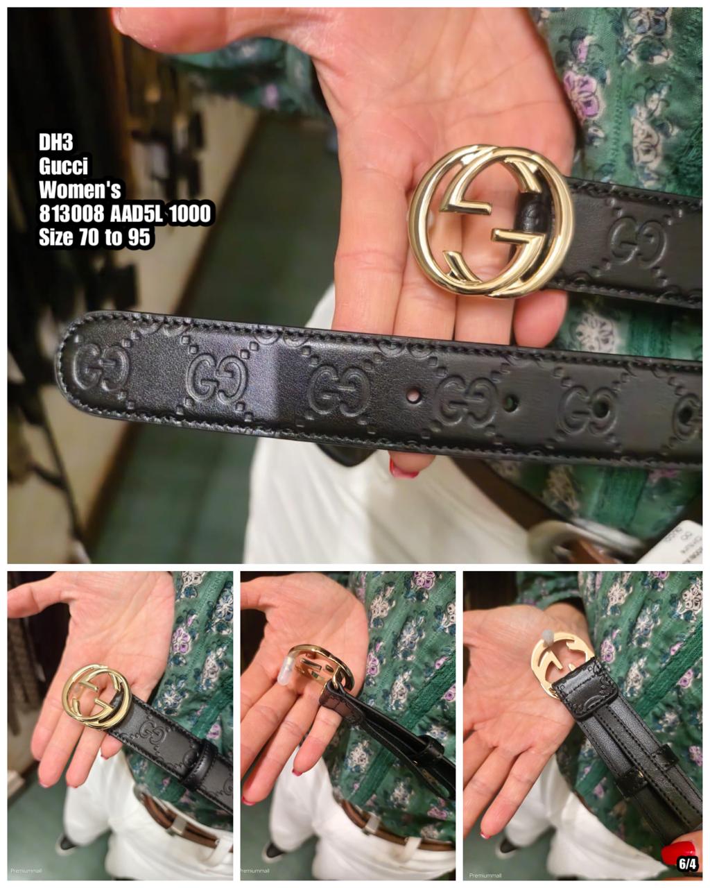 PRE-ORDER DH3 GUCCI 813008 AAD5L 1000 BELT