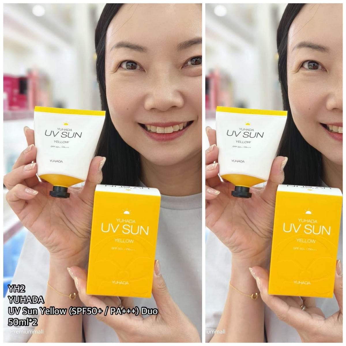 PRE-ORDER YH2 Yuhada UV Sun Yellow (SPF50+ / PA+++) Duo (2x50ml)